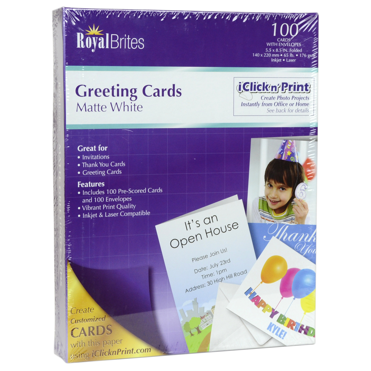 Royal Brites 100 Count Blank Greeting Cards
